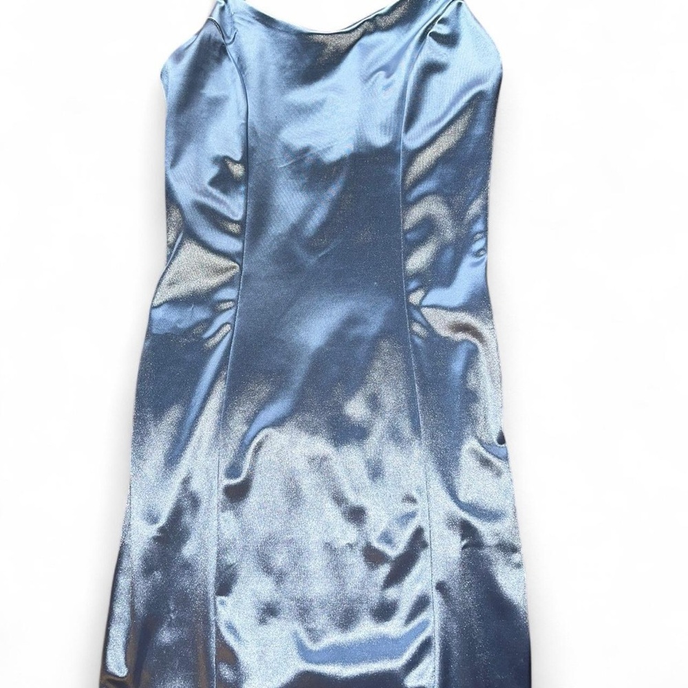 Iris Women's Mini Dress in Shimmering Blue